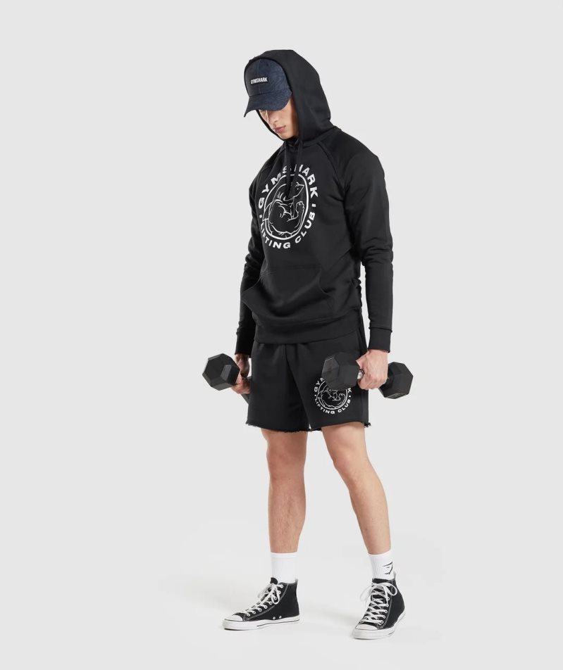 Men's Gymshark Legacy Hoodie Black | CA 8571A6